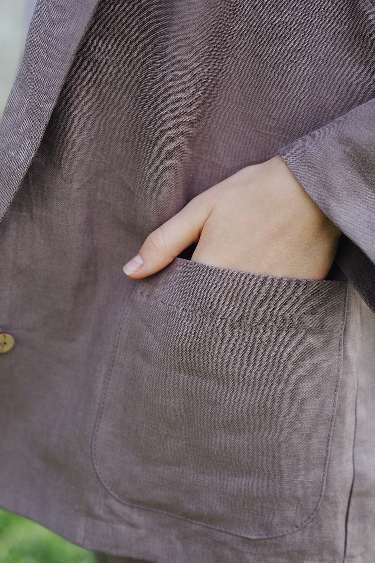Linen Kimono Jacket, Loose Linen Drape Jacket - Linenbee